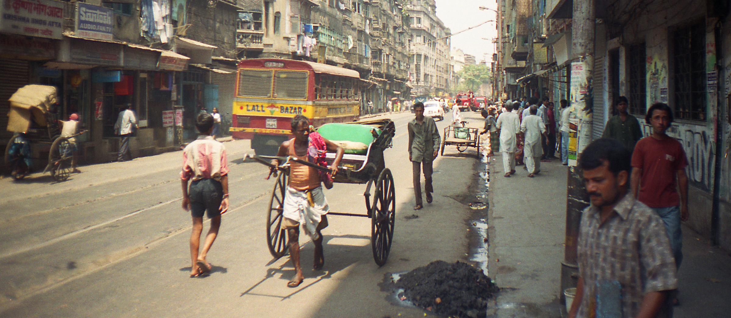 Hand pulled rickshaw's of Kolkata.
